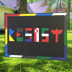 Resist Yarn Sign