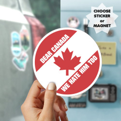 Dear Canada Sticker Magnet