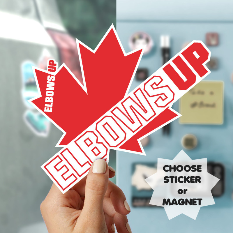 Canada Elbows Up Sticker or Magnet Maple Leaf Gift Idea Support Canada Activist Canada Elbows Up Sticker or Magnet Maple Leaf Gift Idea Support Canada Activist