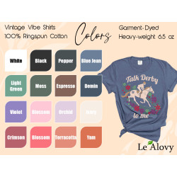 Talk Derby to Me Shirt Kentucky Derby T-Shirt Flowers and Horses Lover Gift Kentucky Derby Tee Horse Racing Shirt