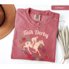 Talk Derby to Me Shirt Kentucky Derby T-Shirt Flowers and Horses Lover Gift Kentucky Derby Tee Horse Racing Shirt