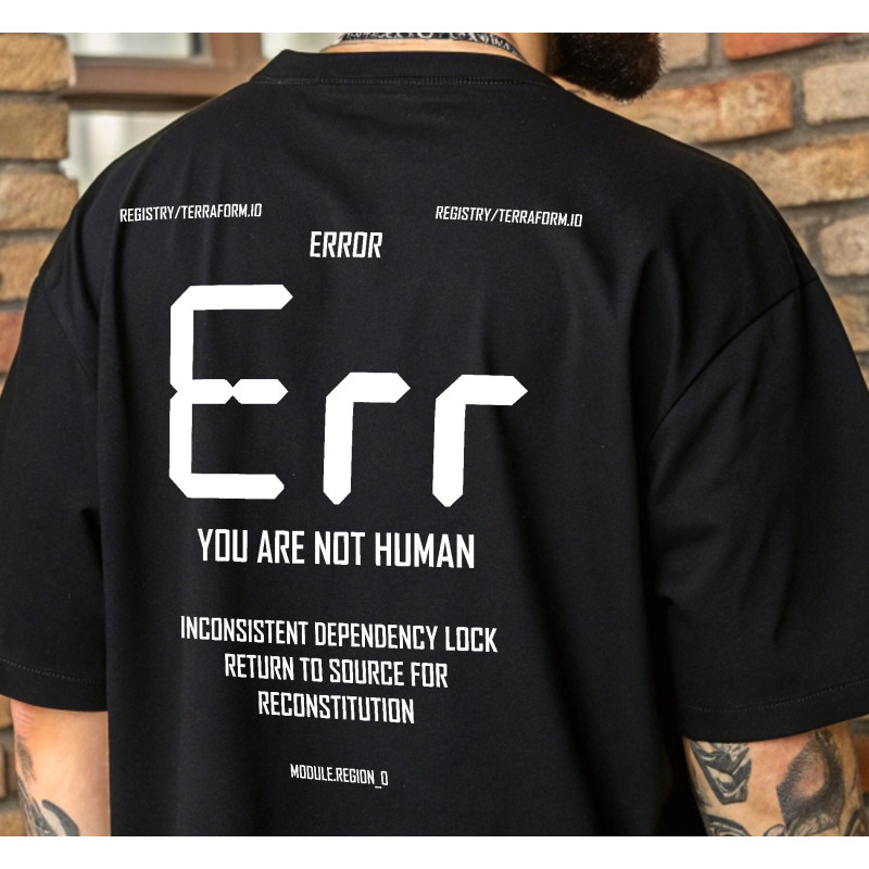 Error You Are Not Human Tech Tee T-Shirt, Gift for Programmers Error You Are Not Human Tech Tee T-Shirt, Gift for Programmers