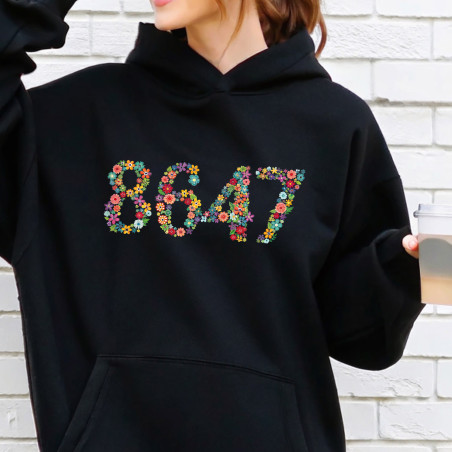 86 47 Hoodie Subtle Anti Trump Political Statement Sweatshirt Hoodie Floral Anti Fascism Gift 8647