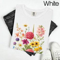 Vintage Boho Wildflowers Cottagecore T-Shirt, Shirt Gift For Women, Floral TShirt