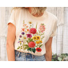 Vintage Boho Wildflowers Cottagecore T-Shirt, Shirt Gift For Women, Floral TShirt