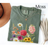 Vintage Boho Wildflowers Cottagecore T-Shirt, Shirt Gift For Women, Floral TShirt