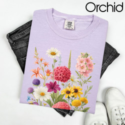 Vintage Boho Wildflowers Cottagecore T-Shirt, Shirt Gift For Women, Floral TShirt