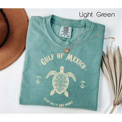 Gulf of Mexico Sea Turtle Stay Salty and Resist TShirt Soft Comfort Colors® Gulf Coast Shirt