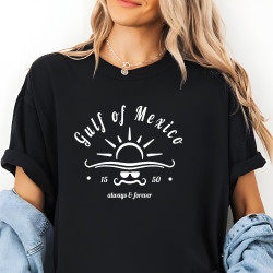 Gulf of Mexico T-shirt, Mexican Sombrero Sunset Summer Vibe Shirt, Beach Lover Gift TShirt