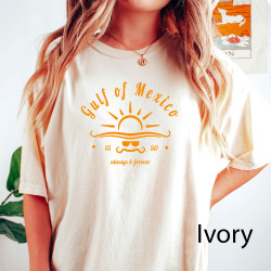 Gulf of Mexico T-shirt, Mexican Sombrero Sunset Summer Vibe Shirt, Beach Lover Gift TShirt