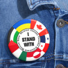 I Stand With Button Pin Support Ukraine Canada Panama Greenland Mexico Gaza Palestine Gift for Activists