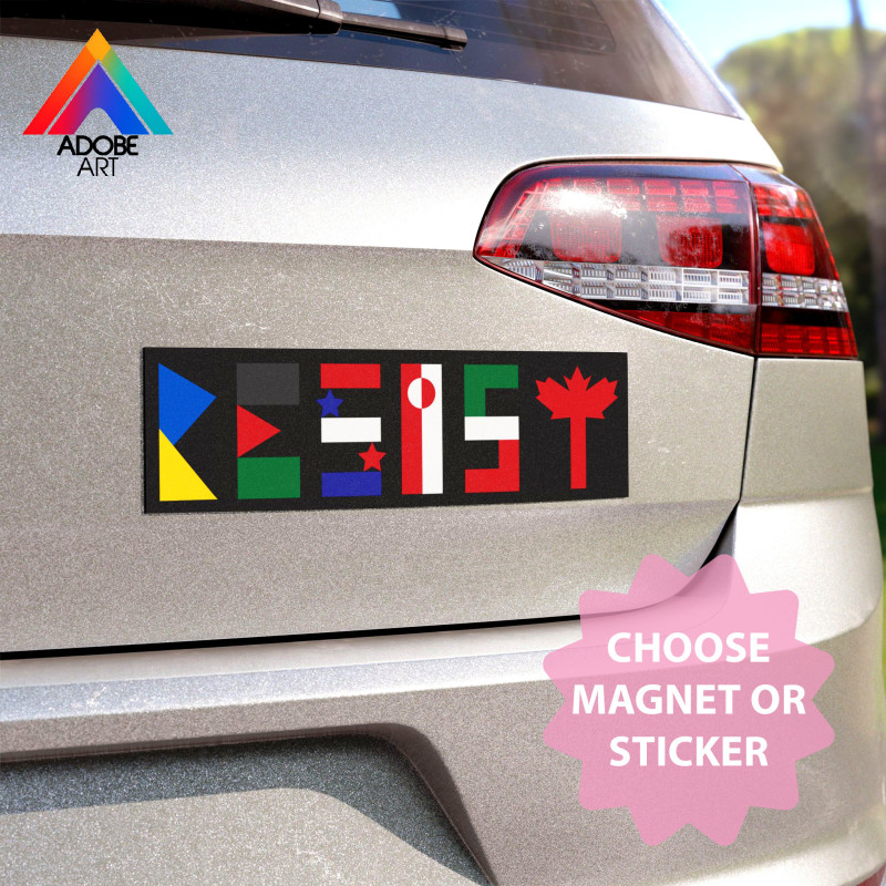 Resist Bumper Sticker, Magnet Resist Bumper Sticker, Magnet