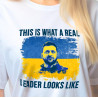 Zelensky, This Is What A Real Leader Looks Like Tee, Support Ukraine, Gift for Activists, Jersey Tee, Political Statement Shirt