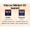 Anti-Trump Bumper Magnet or Sticker, Hate Never Made Any Nation Great, Activist Gift Car Decal