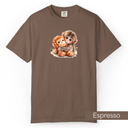 Punch monkey Cute Baby Monkey Named Watercolor Plush Hugging Emotional Support T-Shirt