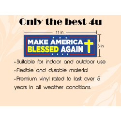 Make America Blessed Again Car Magnet or Sticker, Gift for Christian Patriotic