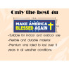 Make America Blessed Again Car Magnet or Sticker, Gift for Christian Patriotic
